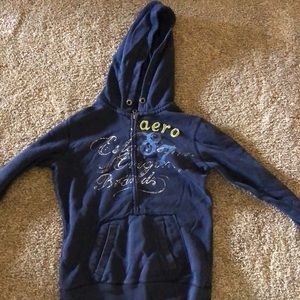 Dark blue aeroposle hoodie